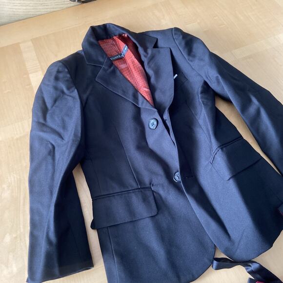 Yuan Lu Boys 5-Piece Suit Set Size 4 Black Blazer, Shirt, Pants & Vest - Picture 2 of 9